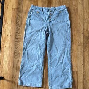 J brand Light Blue Denim Pants jeans wide leg ankle button fly size 31